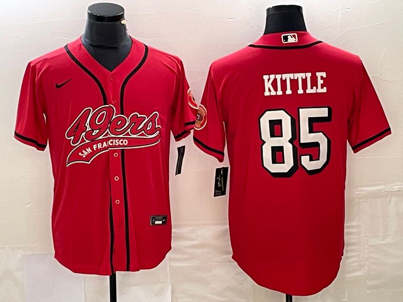 Men San Francisco 49ers 85 Kittle Red Nike 2023 Co Branding Game NFL Jersey style 1